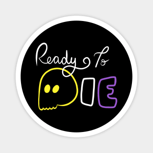 Ready To Die Emo Skull (Non-Binary Colors) Magnet